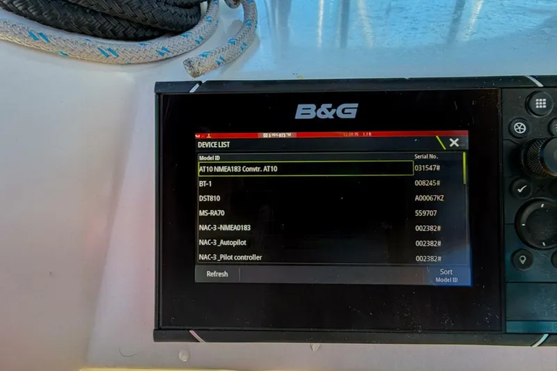 Slide: The Image of B&G marine device display on 2022 Beneteau Oceanis 40.1 sailboat. - 69