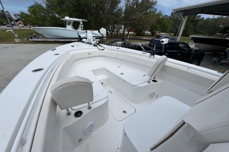 Slide: The Image of 2020 Sea Hunt Gamefish 30 Forward Seating boat with spacious deck and seating area. - 18