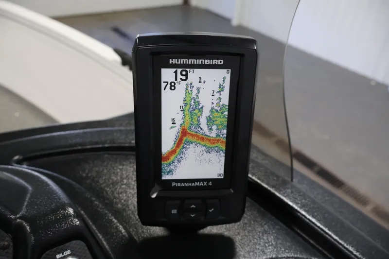 Slide: The Image of Fishfinder display on 2026 Crestliner 1650 Kodiak SC boat dashboard. - 29