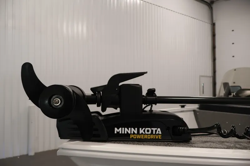 Slide: The Image of Minn Kota PowerDrive trolling motor on 2026 Crestliner 1650 Kodiak SC boat. - 17