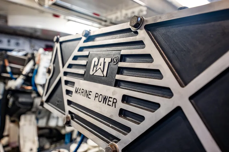 Slide: The Image of CAT Marine Power engine in 2012 Hatteras 80 Motor Yacht. - 173