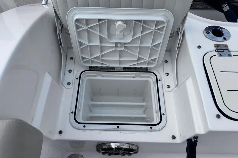 Slide: The Image of Open storage compartment on a 2018 Sea Fox 206 Commander boat. - 28