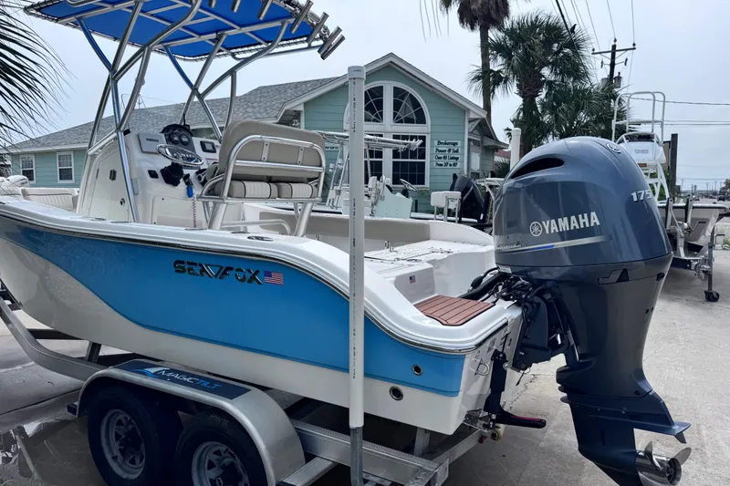 Slide: The Image of 2018 Sea Fox 206 Commander boat with Yamaha 175 engine on trailer. - 3