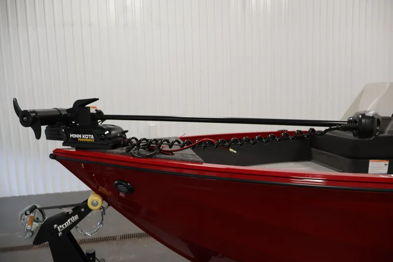 Slide: The Image of 2026 Crestliner 1650 HAWK SC boat with Minn Kota PowerDrive trolling motor. - 15