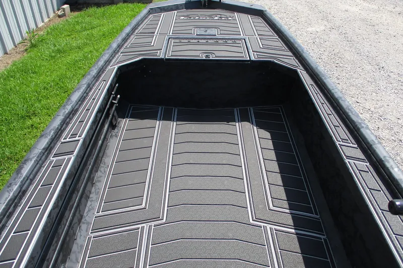 Slide: The Image of 2026 Gator Tail 1854 Extreme boat interior with patterned flooring. - 5