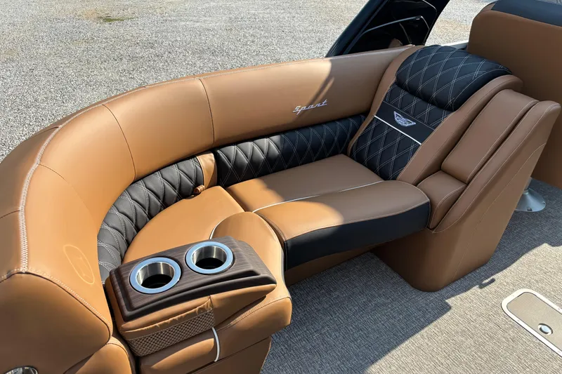 Slide: The Image of Luxurious seating in the 2026 Bennington 27 QXFBWA T2 boat. - 16