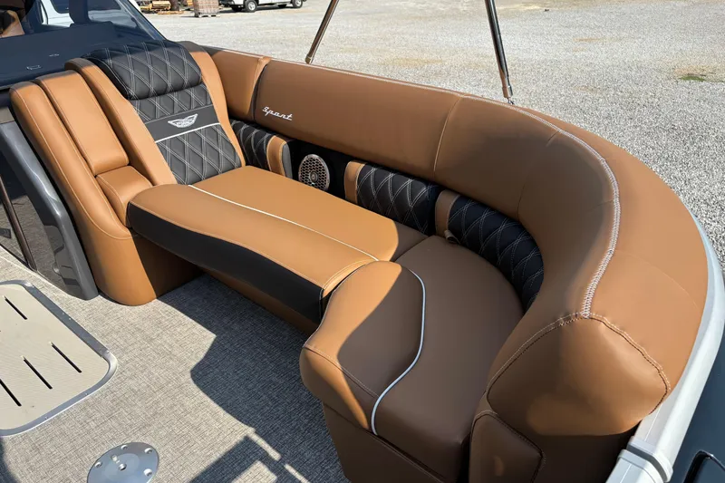 Slide: The Image of Luxurious seating in the 2026 Bennington 27 QXFBWA T2 boat. - 8