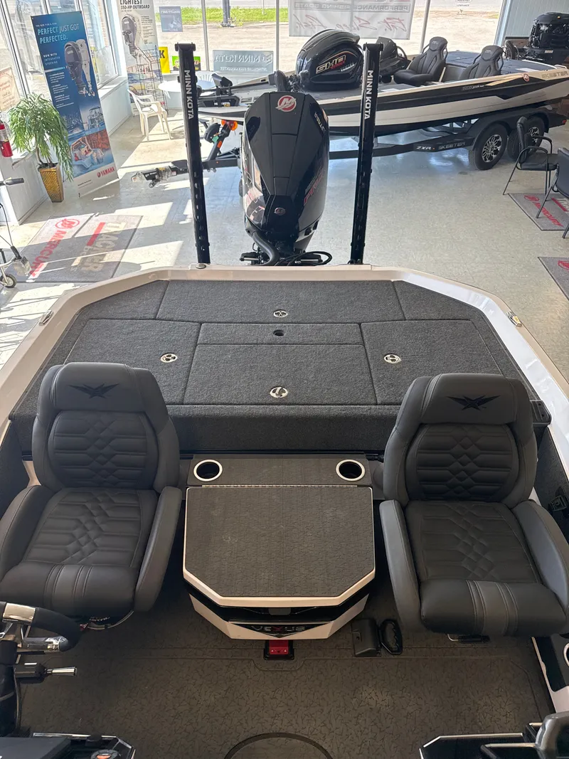 Slide: The Image of Interior view of 2025 Vexus VXs21 boat with luxurious seating. - 40