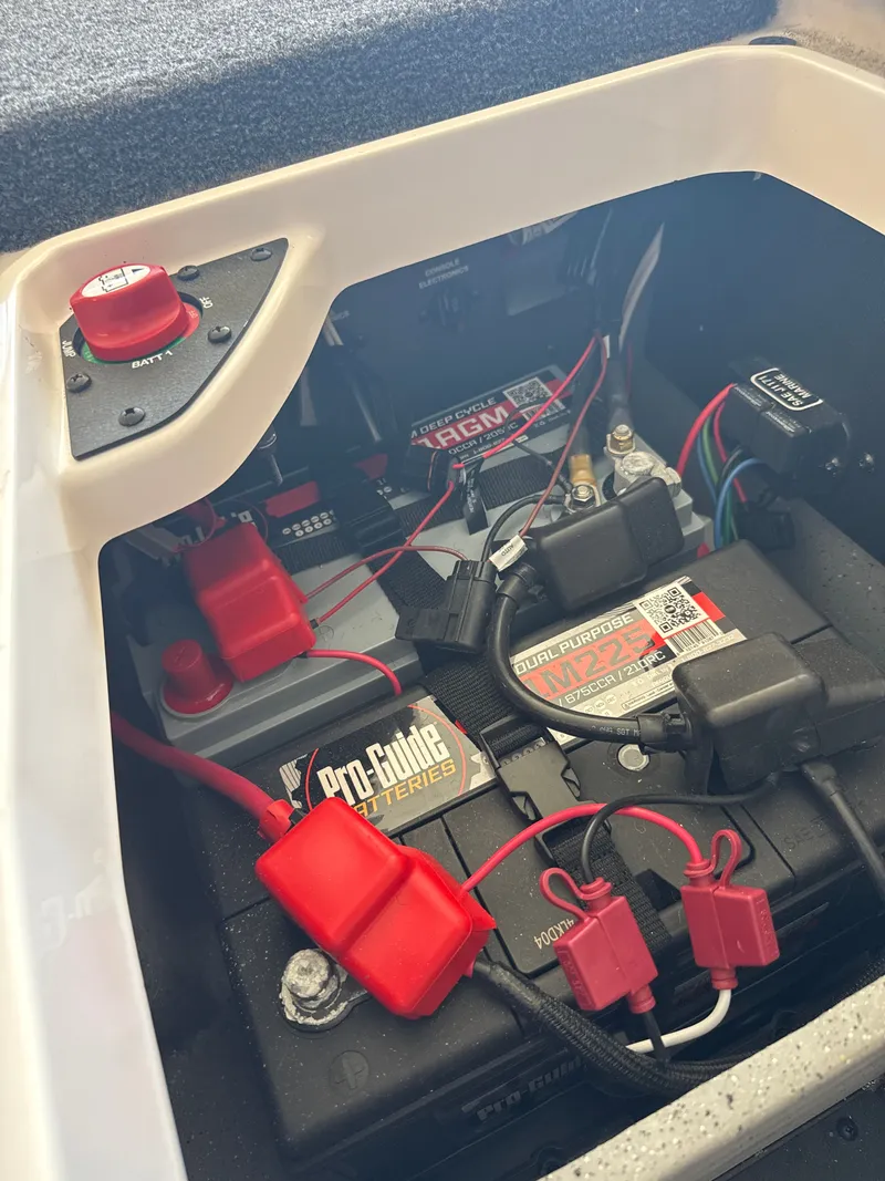 Slide: The Image of Battery compartment of 2025 Vexus VXs21 with AGM batteries. - 42