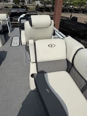 Slide: The Image of 2026 Veranda Vr235rcp pontoon boat with luxurious seating. - 28