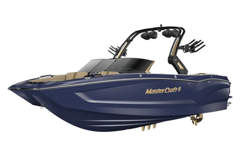 The Image of Manufacturer Provided Image: 2025 MasterCraft X24 boat, sleek design, navy blue exterior, advanced features for water sports. - 0