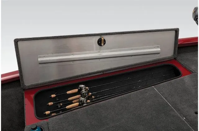 Slide: The Image of Fishing rod compartment in Tracker Pro Team 190 TX 2021 boat. - 10