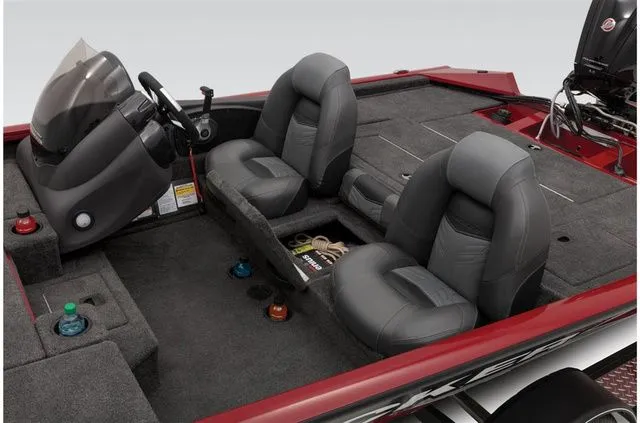Slide: The Image of Interior of 2021 Tracker Pro Team 190 TX Tournament Ed. with gray seats. - 27