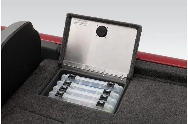 Slide: The Image of 2021 Tracker Pro Team 190 TX fishing boat storage compartment. - 32