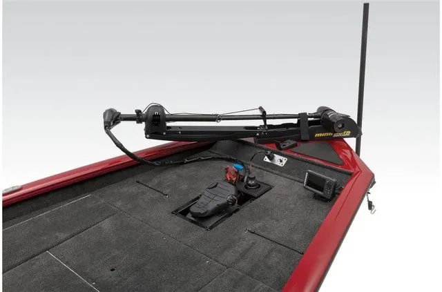 Slide: The Image of 2021 Tracker Pro Team 190 TX boat deck with trolling motor. - 7