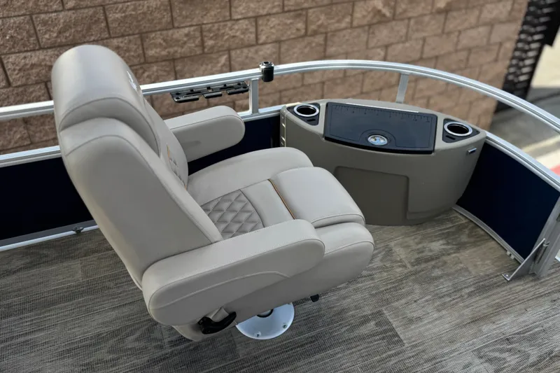 Slide: The Image of Luxurious seating on 2024 Ranger Reata 223F boat, featuring modern design and comfort. - 11