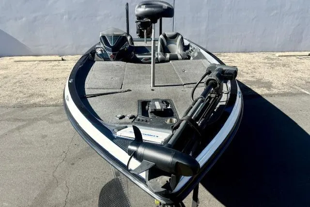 Slide: The Image of 2020 Ranger Z520L Cup-Equipped boat with trolling motor on pavement. - 13