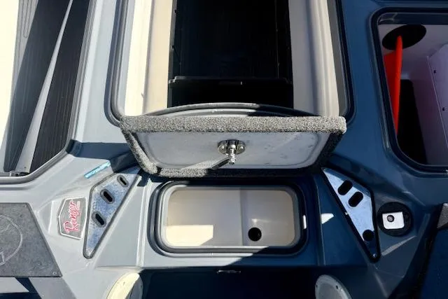 Slide: The Image of 2020 Ranger Z520L Cup-Equipped boat storage compartments and deck view. - 9