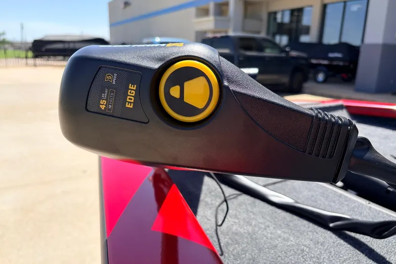 Slide: The Image of Close-up of a Tracker Pro Team 175 boat control panel, 2026 model. - 11