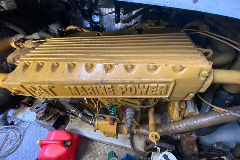 Slide: The Image of CAT Marine Power engine in a 1998 Azimut 52 yacht. - 55