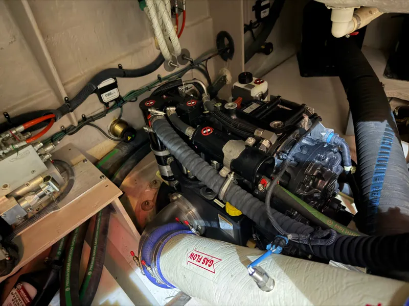 Slide: The Image of Engine room of 2015 Sea Ray Sundancer 510 yacht. - 46