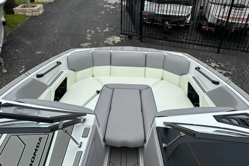 Slide: The Image of 2026 Moomba Tykon boat interior with spacious seating and modern design. - 29