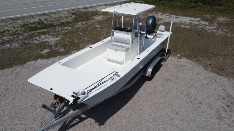 Slide: The Image of 2020 KenCraft F2460 BAY RIDER boat on trailer, side view. - 11