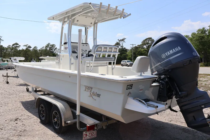 Slide: The Image of 2020 KenCraft F2460 BAY RIDER boat with Yamaha engine on trailer. - 14