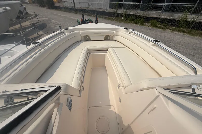 Slide: The Image of 2017 Grady-White Freedom 235 boat interior with spacious seating and sleek design. - 60