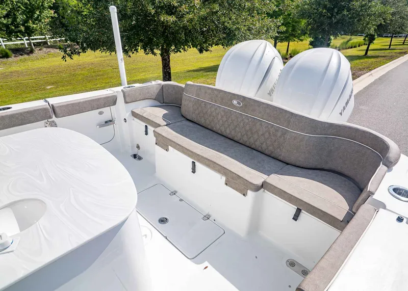 Slide: The Image of Interior of 2026 Sea Hunt ULTRA 285CB with cushioned seating. - 8