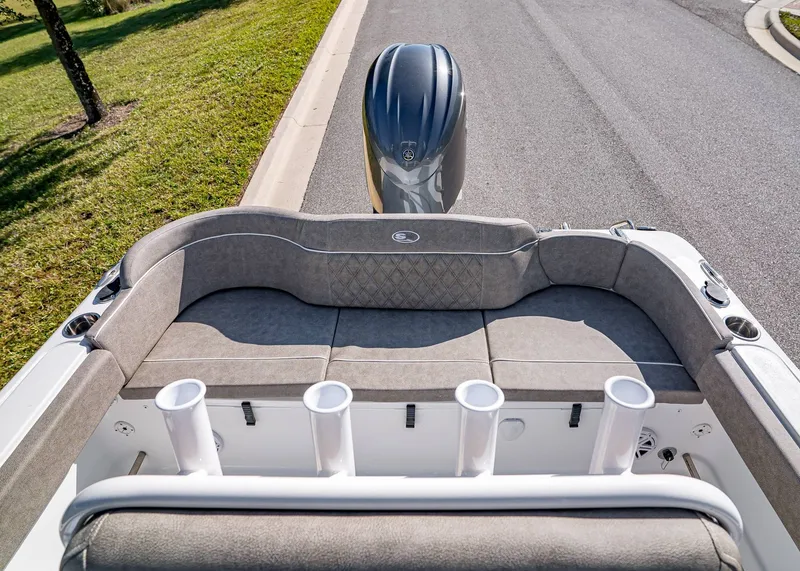 Slide: The Image of Rear view of Sea Hunt Ultra 229 boat, model 2026. - 7