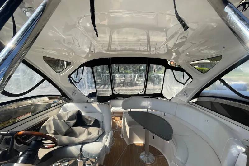 Slide: The Image of Interior view of 2006 Regal Commodore 3560 IB yacht with seating and helm. - 40