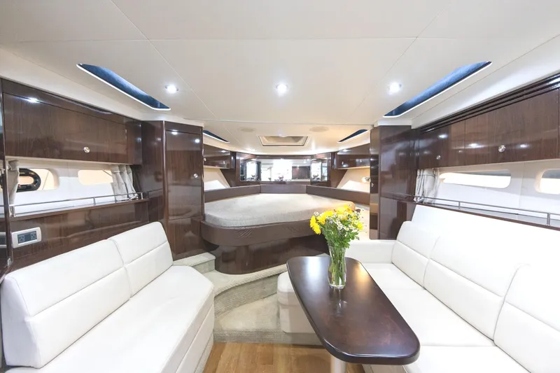 Slide: The Image of Interior of 2015 Sea Ray Sundancer 350 yacht with luxurious design. - 19