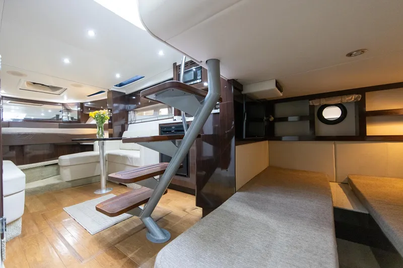 Slide: The Image of Luxurious interior of 2015 Sea Ray Sundancer 350 yacht with modern furnishings and elegant design. - 22