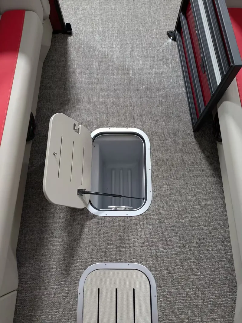 Slide: The Image of Interior of 2027 Bennington 23 SSR with open floor compartment. - 13