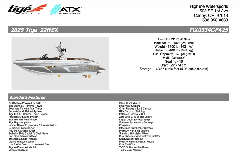Slide: The Image of Tigé 22RZX 2025 - 25
