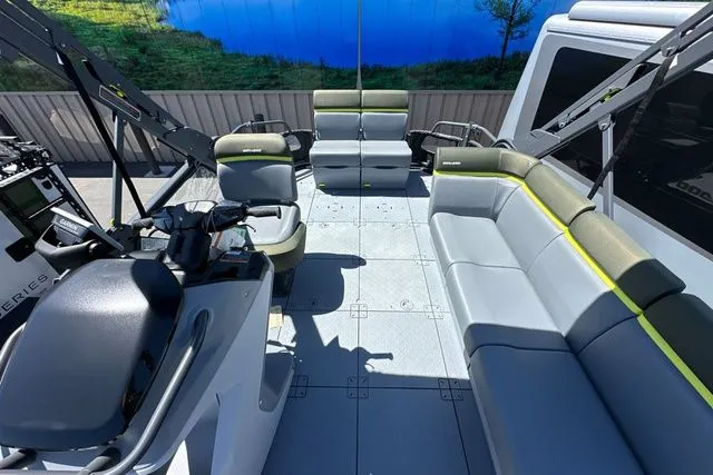 Slide: The Image of Interior of Sea-Doo PB SWT FISH 21 300 GN AUD GAL 26, 2026 model. - 10