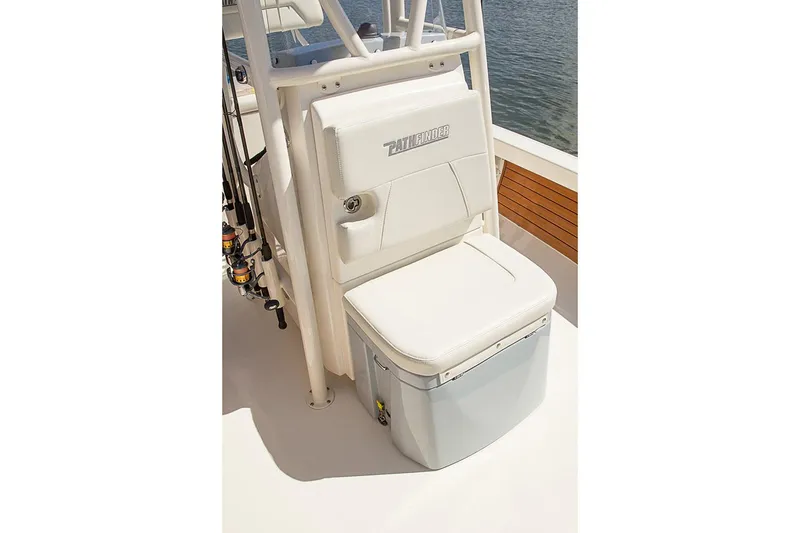 Slide: The Image of Manufacturer Provided Image: 2020 Pathfinder 2500 Hybrid boat interior with storage and seating. - 35
