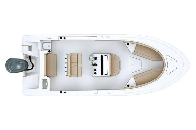 Slide: The Image of Manufacturer Provided Image: 2019 Sportsman Open 232 Center Console boat, top view layout. - 32