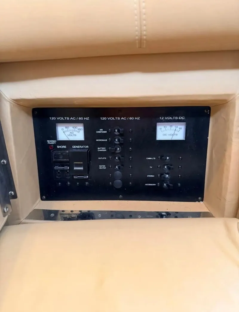 Slide: The Image of Cobalt R35 2020 control panel with 120V and 12V displays. - 19