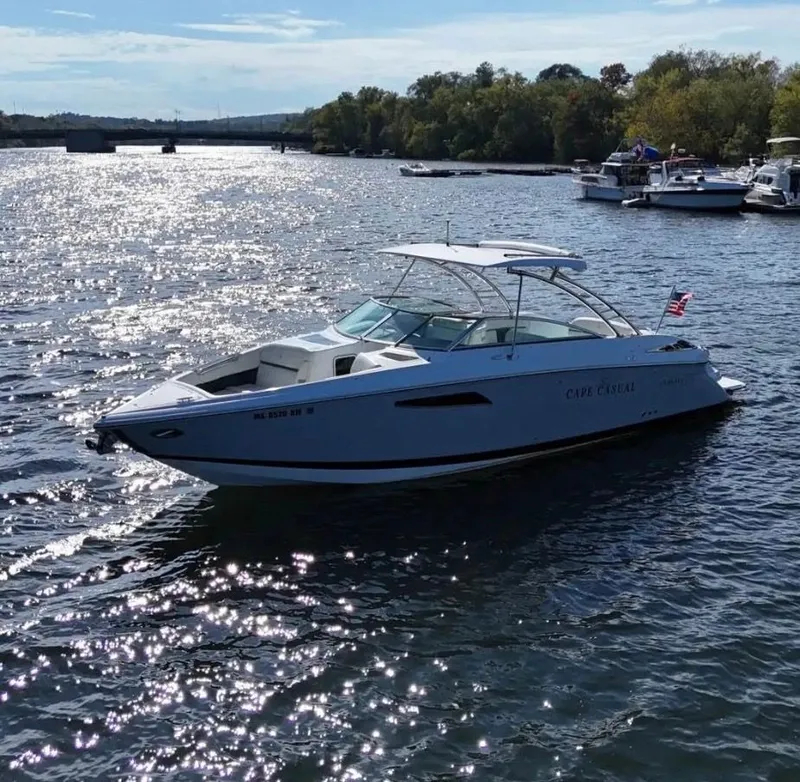 Slide: The Image of 2020 Cobalt R35 boat on sunny river. - 3