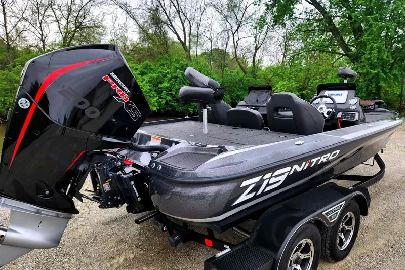 Slide: The Image of 2022 Nitro Z19 Pro boat with Mercury Pro XS engine. - 3