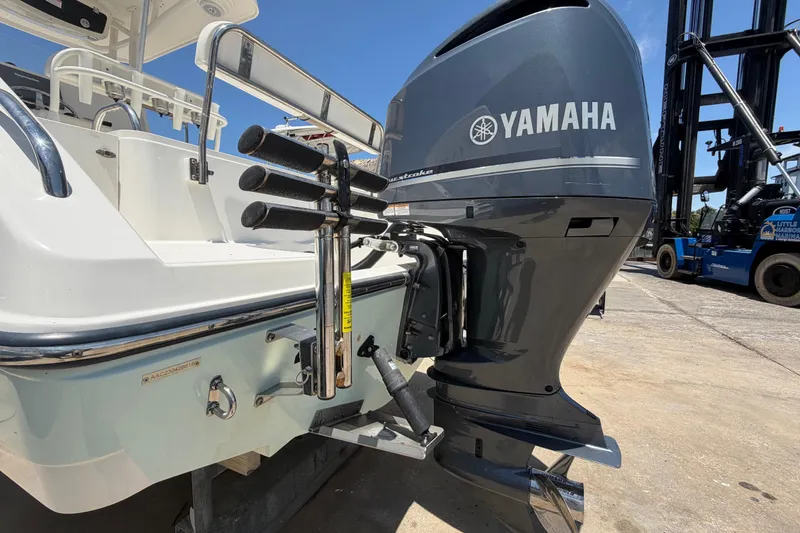 Slide: The Image of 2016 Century 2301 Center Console boat with Yamaha outboard motor. - 5