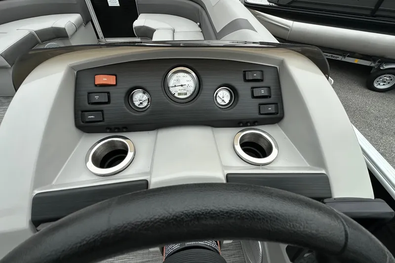 Slide: The Image of Dashboard of 2020 Bennington 20 SSNPX pontoon boat with gauges and controls. - 16