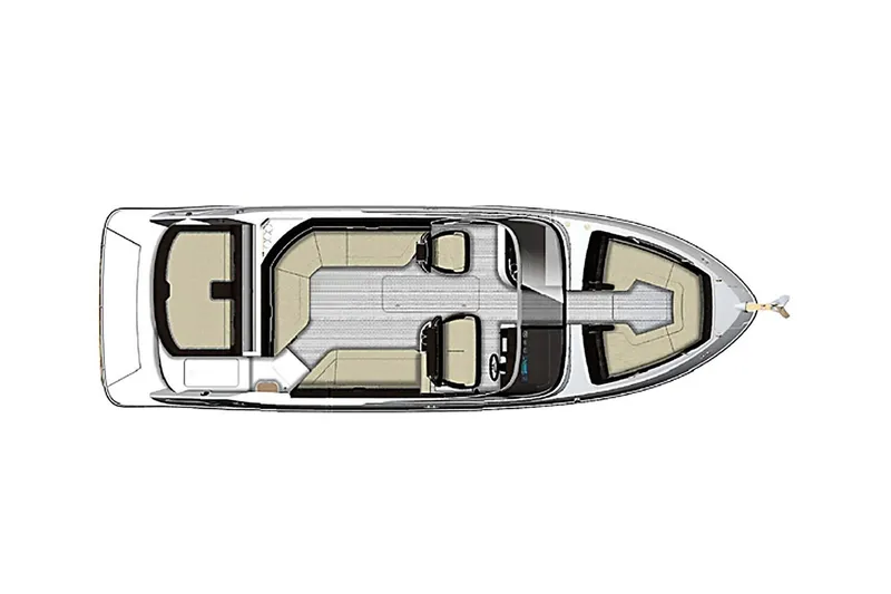 Slide: The Image of Manufacturer Provided Image: Top view of 2022 Sea Ray SLX 280 boat layout. - 65