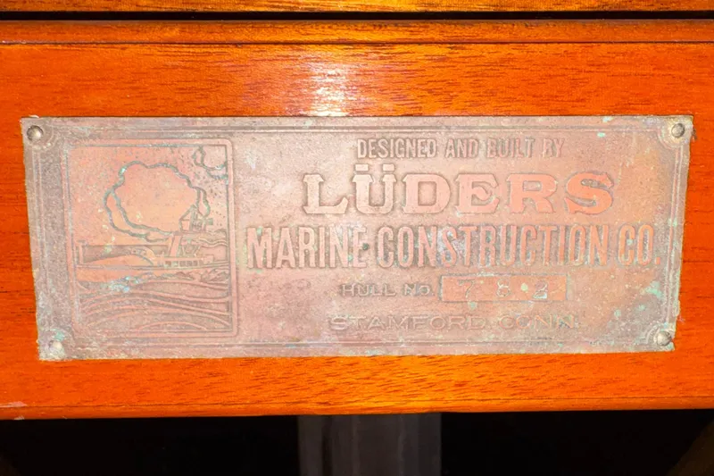 Slide: The Image of Plaque from 1944 Luders 24, Marine Construction Co., Stamford, Connecticut. - 10