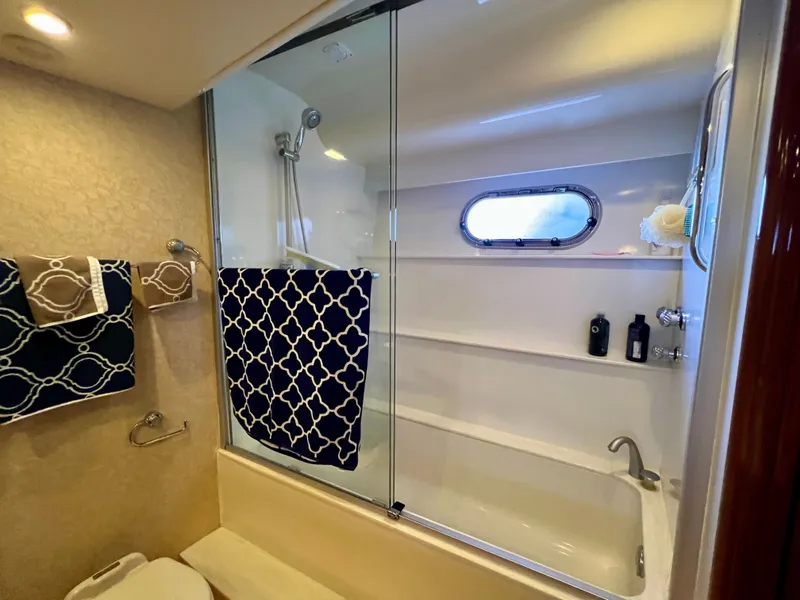 Slide: The Image of Luxurious bathroom in a 2005 Marquis 59 yacht. - 25