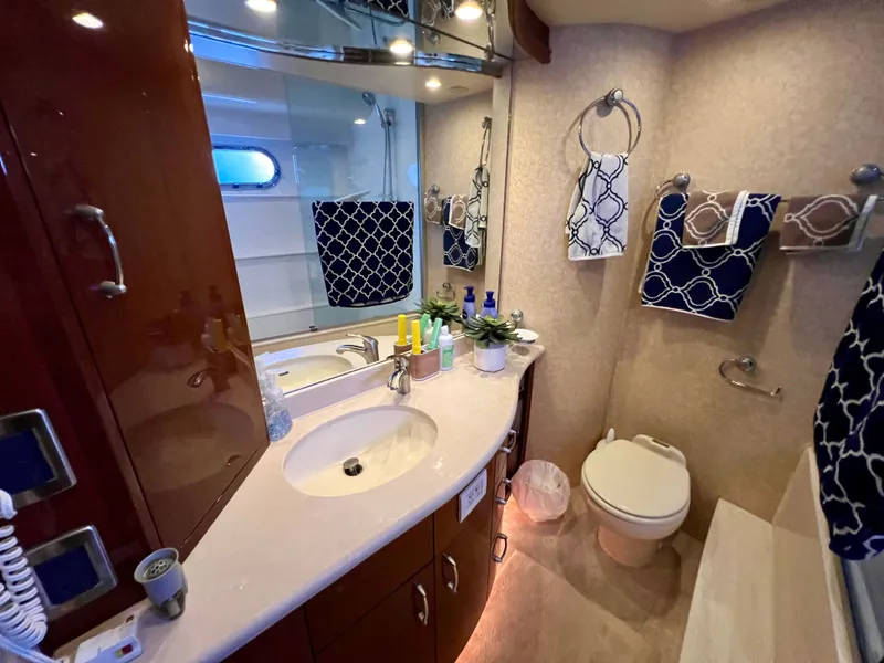 Slide: The Image of Luxurious bathroom in a 2005 Marquis 59 yacht. - 26