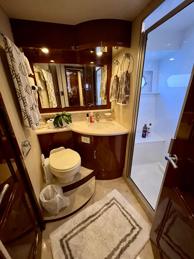 Slide: The Image of Luxurious bathroom in a 2005 Marquis 59 yacht. - 34