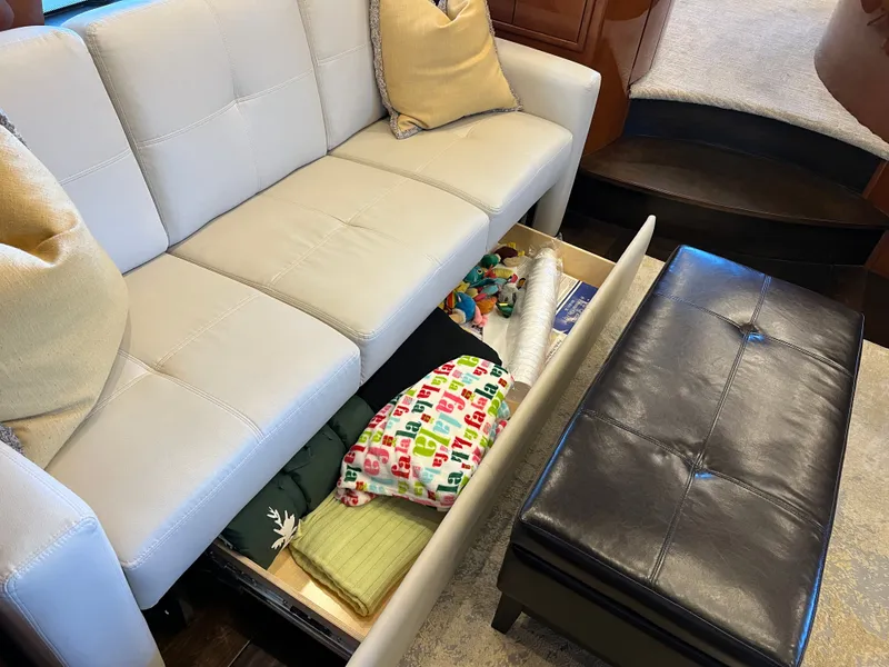 Slide: The Image of RV interior with sofa and storage, Marquis 59, 2005. - 4